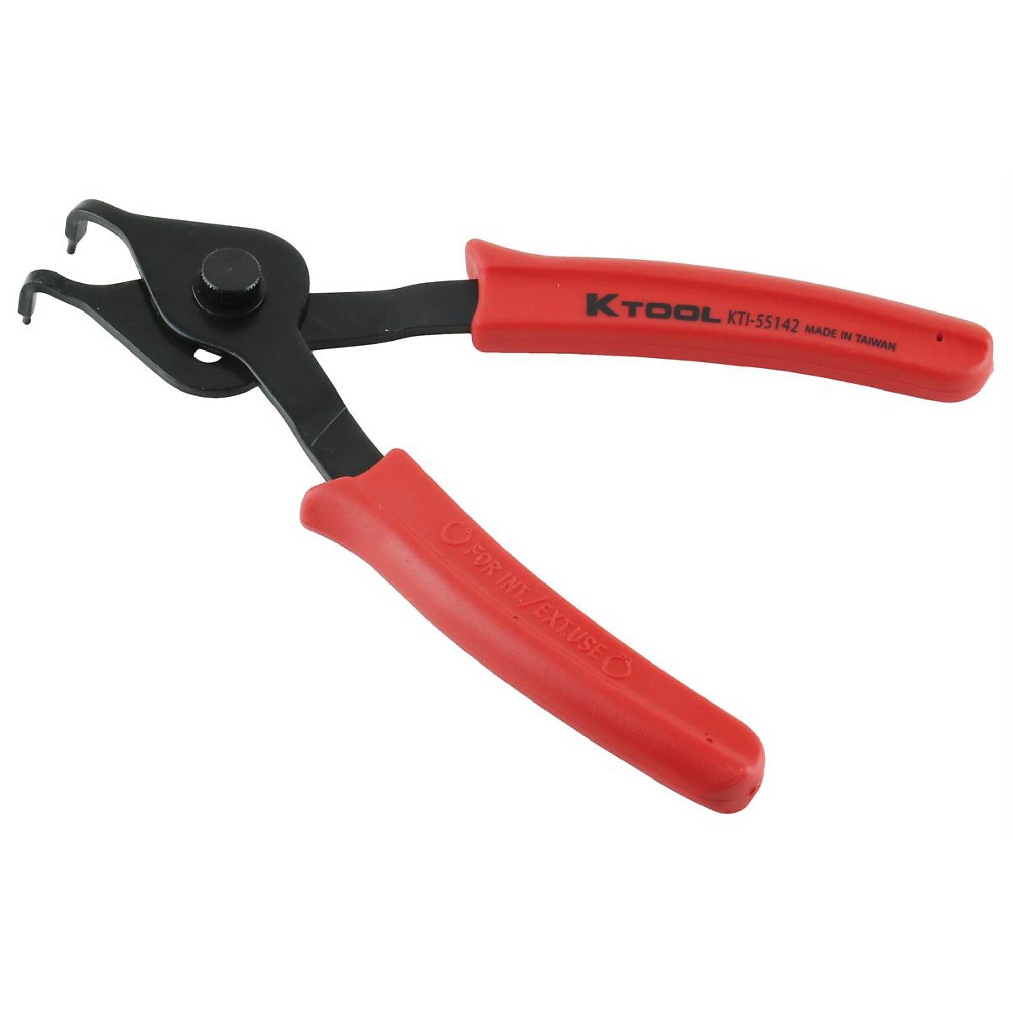 K Tool International Snap Ring Pliers — 90-Degree, 0.070in. Tip, Rubber Dipped Handles, Model# KTI55142